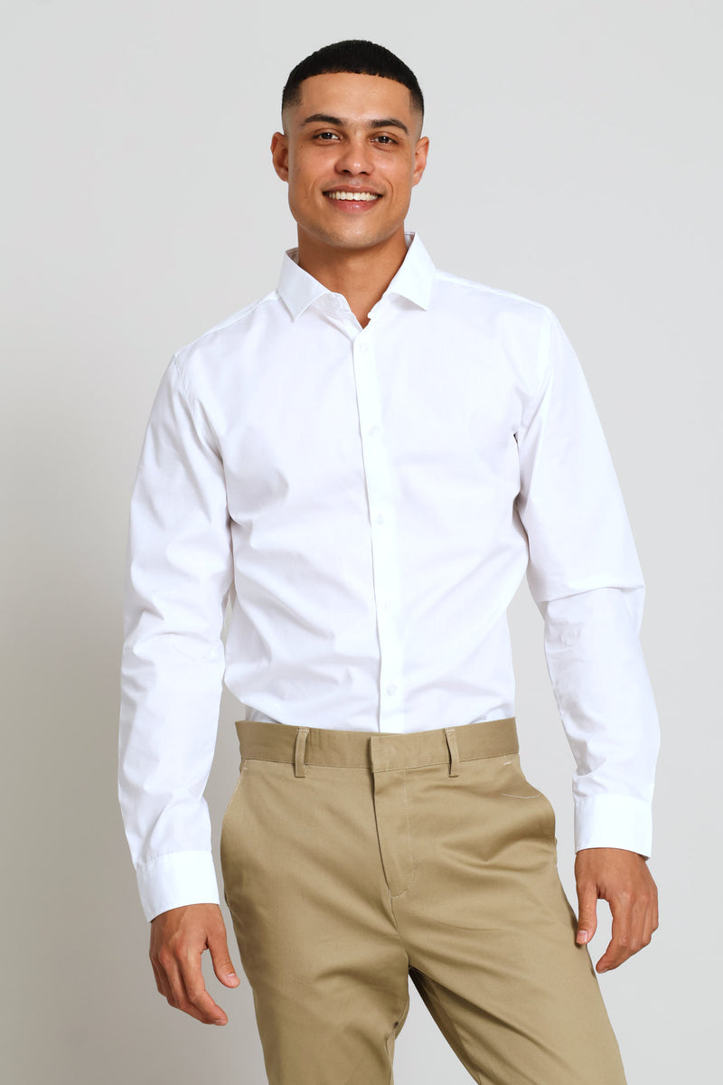 Easy Care Long Sleeve Shirt - White