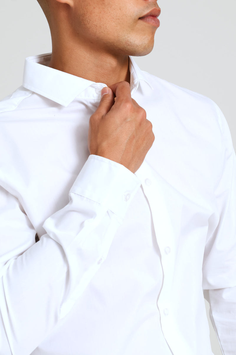 Easy Care Long Sleeve Shirt - White
