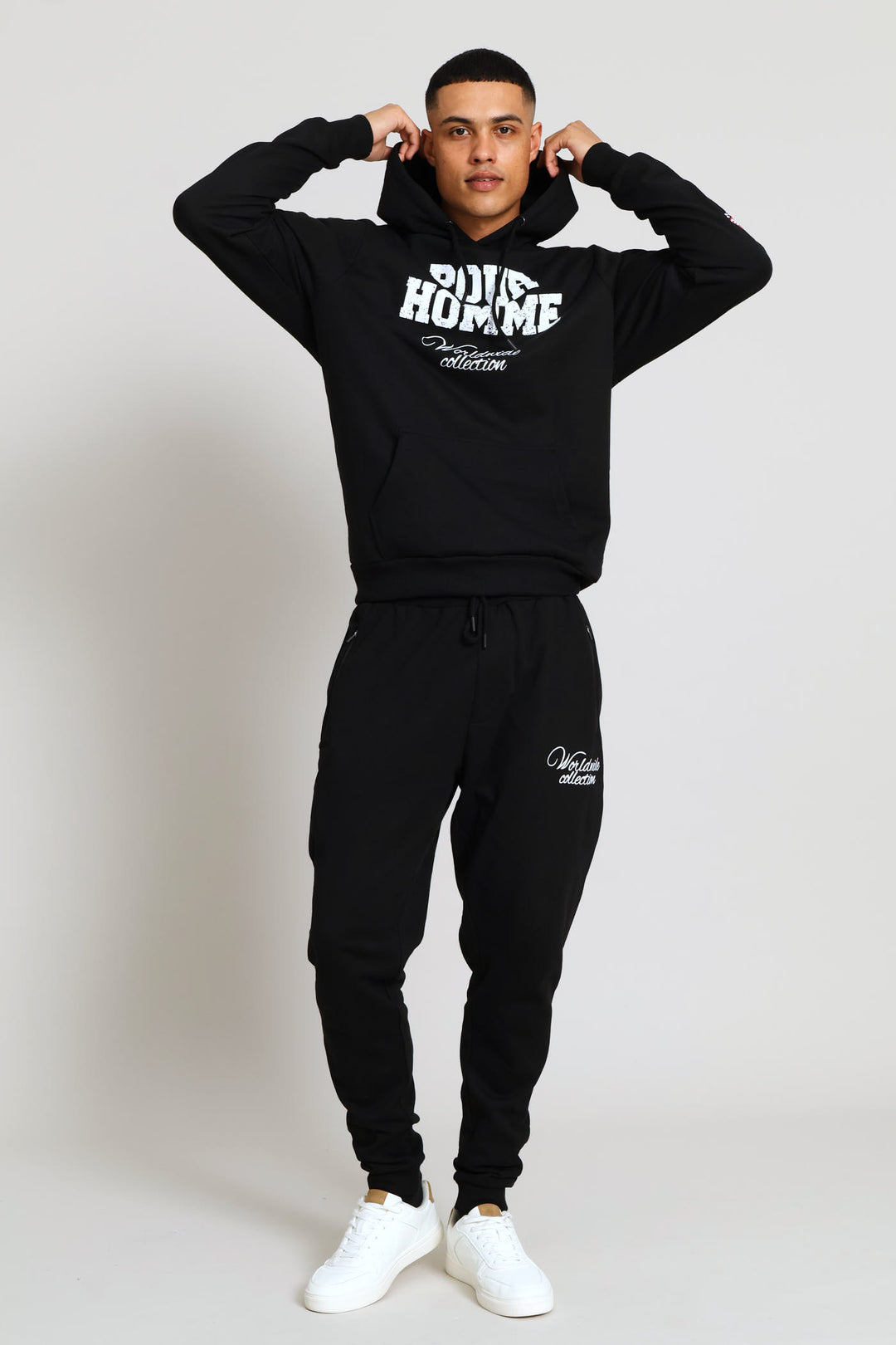 Homme Print Hoody - Black