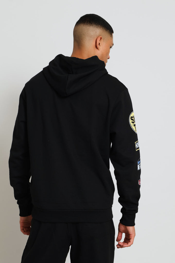 Homme Print Hoody - Black