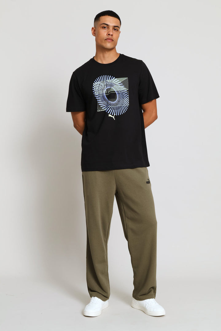 Graphic Circular Tee - Black