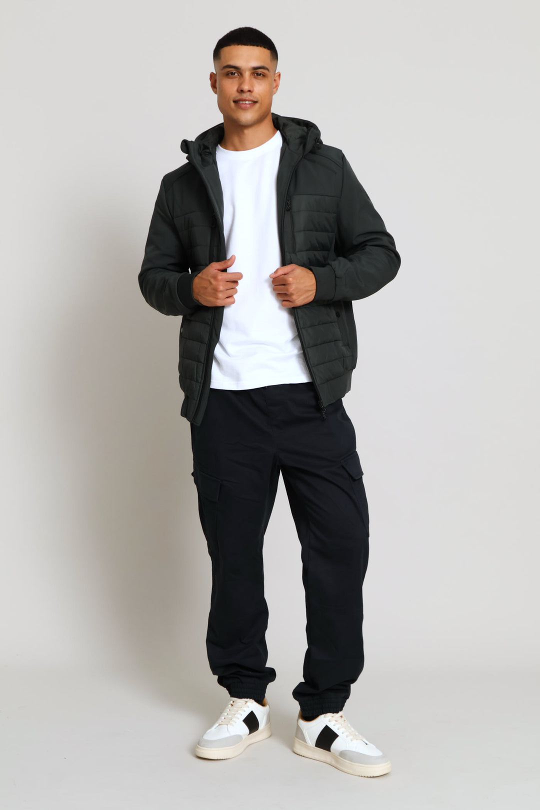 Hybrid Puffer Jacket - Dark Grey