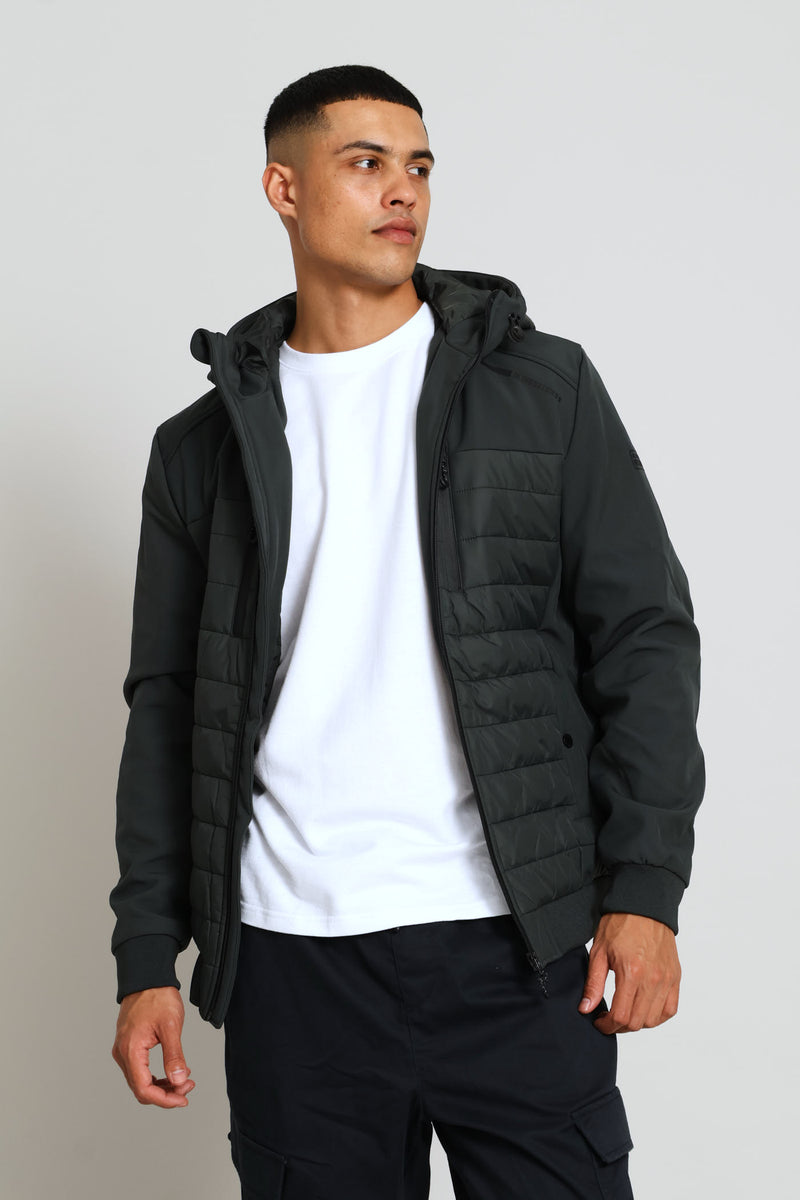 Hybrid Puffer Jacket - Dark Grey