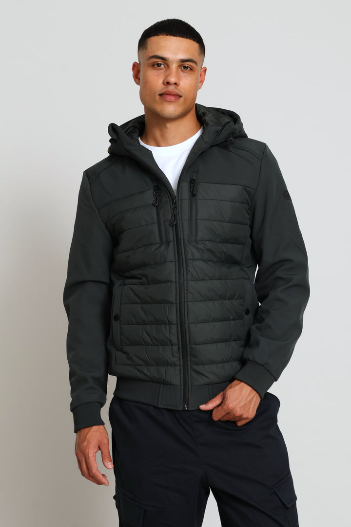 Hybrid Puffer Jacket - Dark Grey