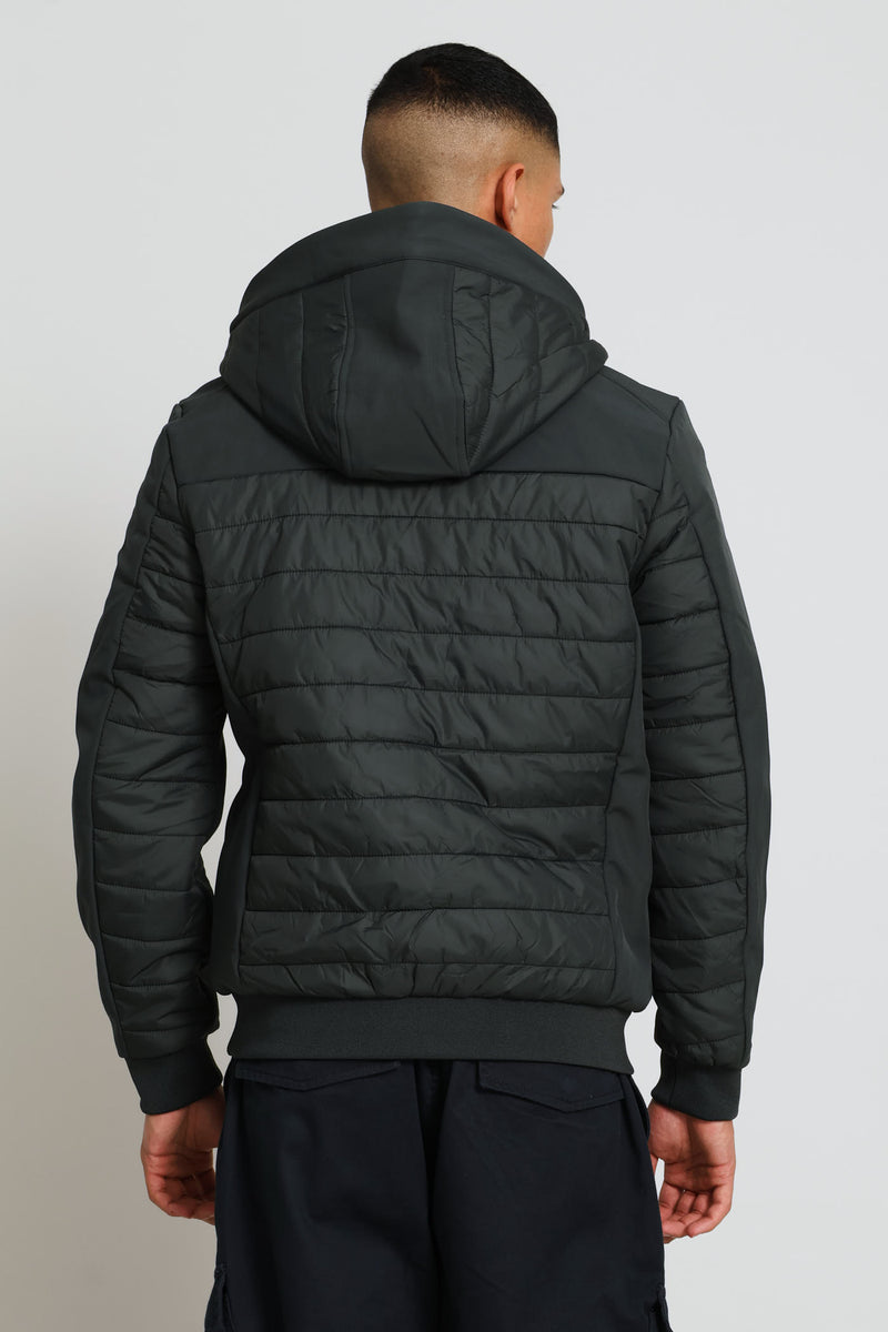 Hybrid Puffer Jacket - Dark Grey