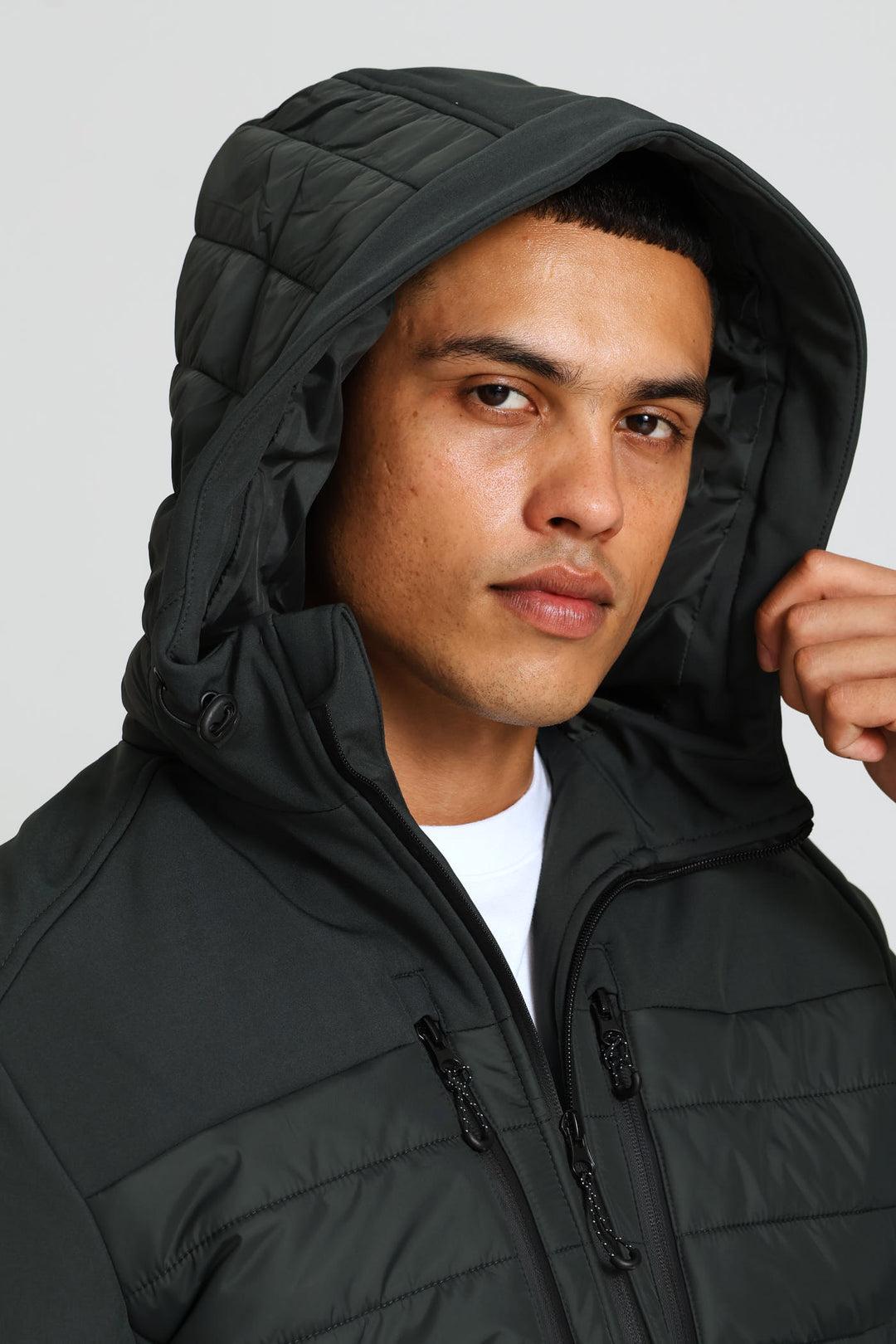 Hybrid Puffer Jacket - Dark Grey