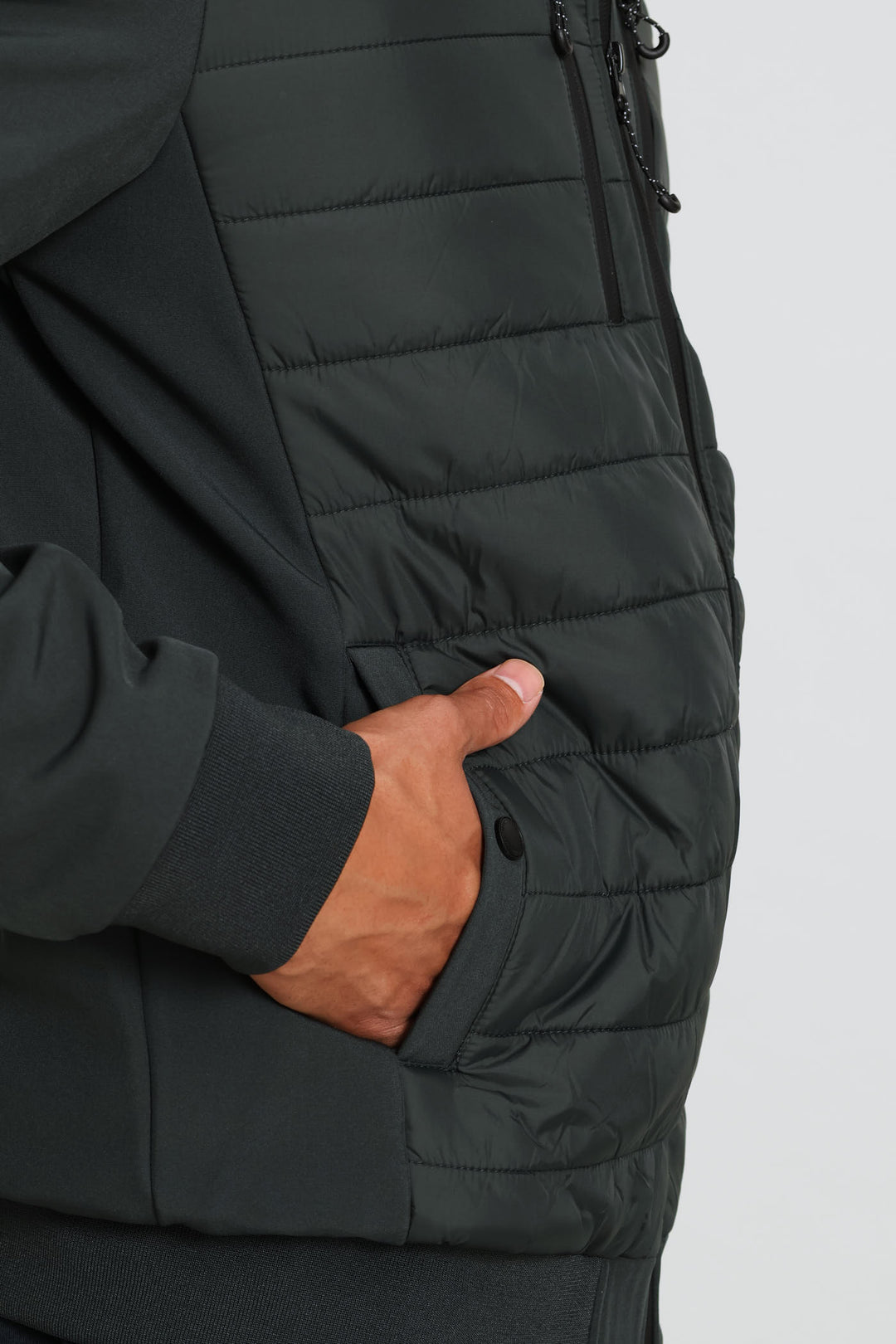 Hybrid Puffer Jacket - Dark Grey