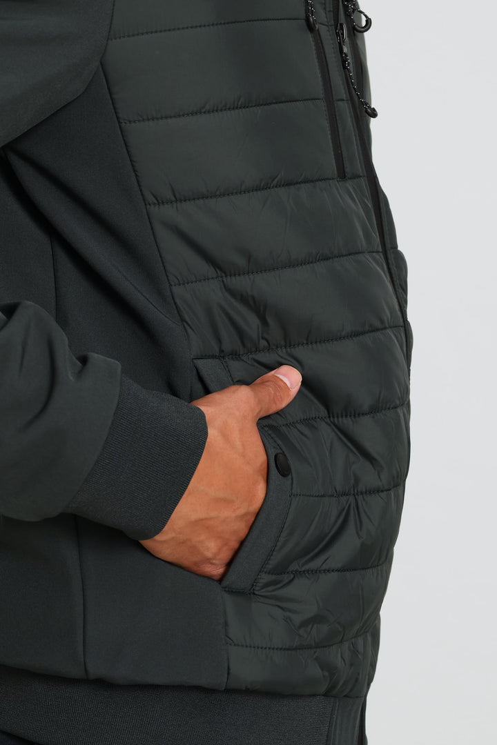Hybrid Puffer Jacket - Dark Grey
