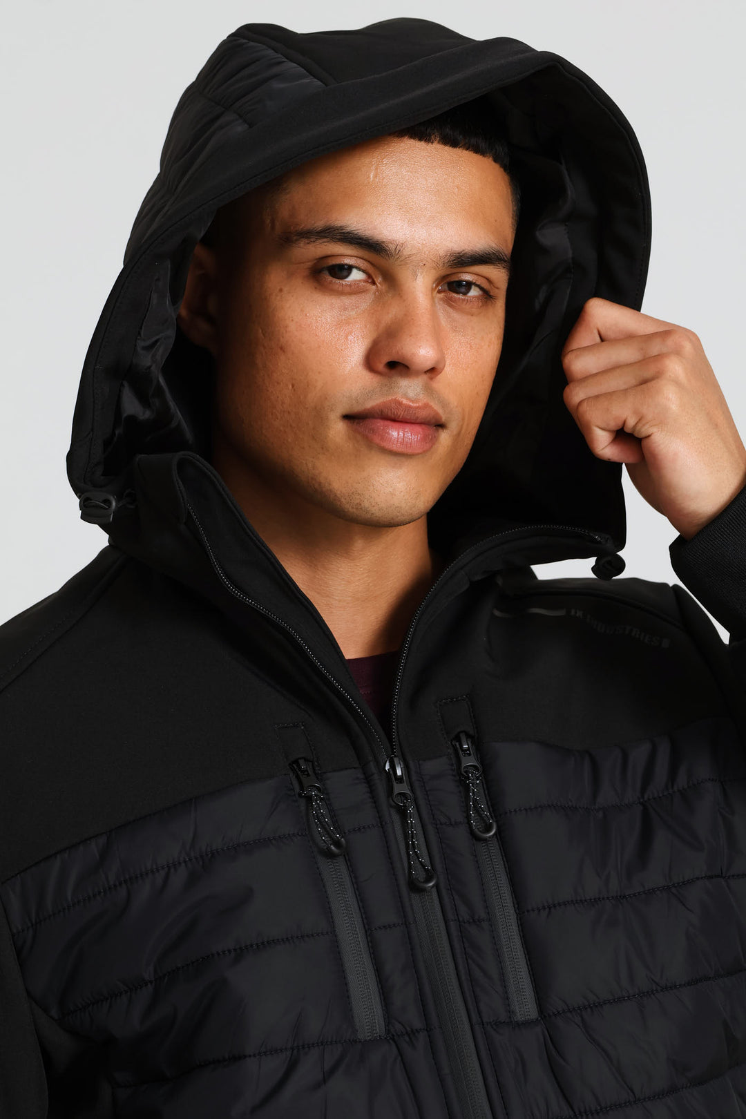 Hybrid Puffer Jacket - Black