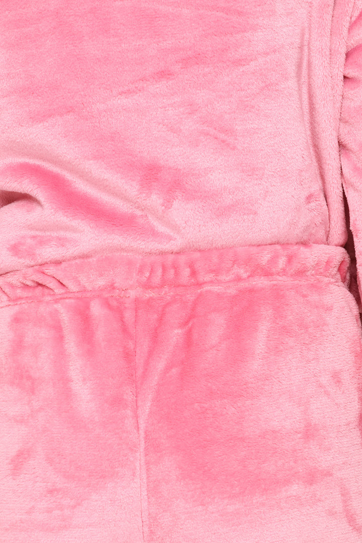 Cosy Cowl Neck Top & Straight Leg Set - Dusty Pink