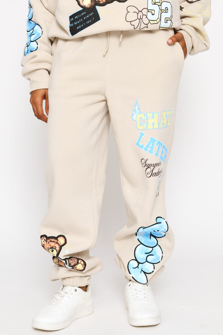 Teddy Jogger - Stone