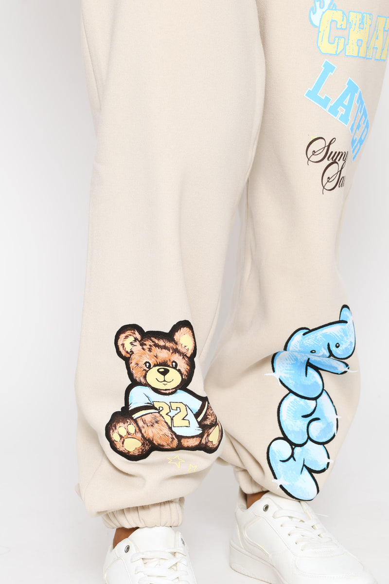 Teddy Jogger - Stone