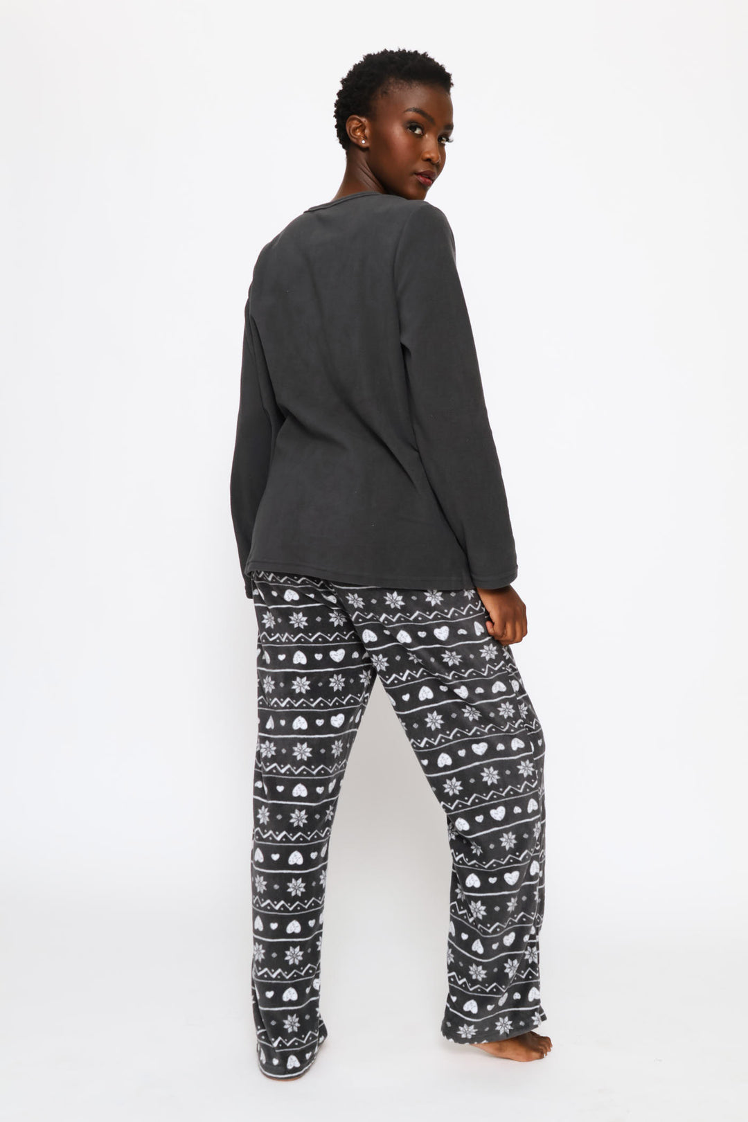 Polar Fleece Sleep Set - Charcoal