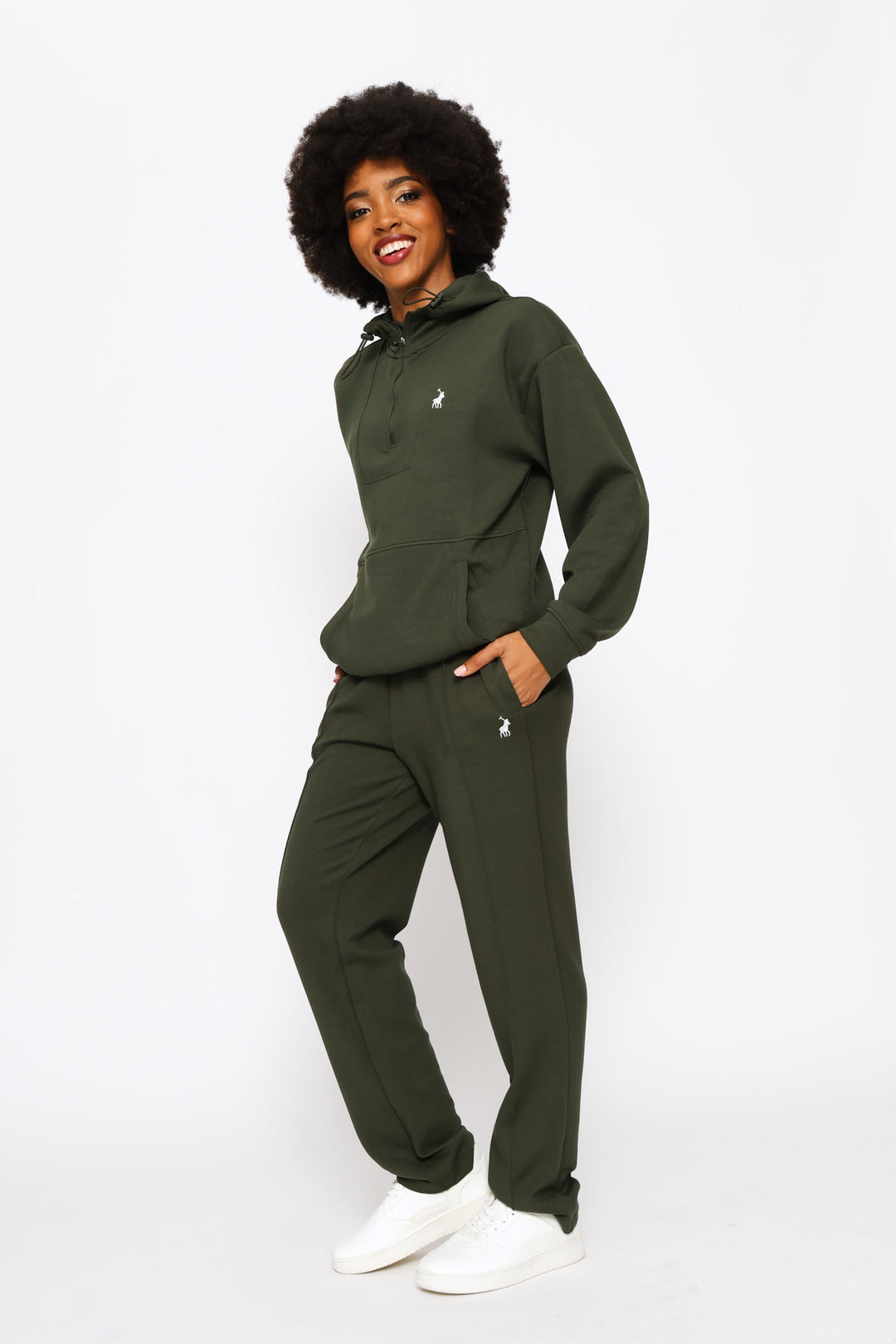 Robyn Long Sleeve Track Top - Olive