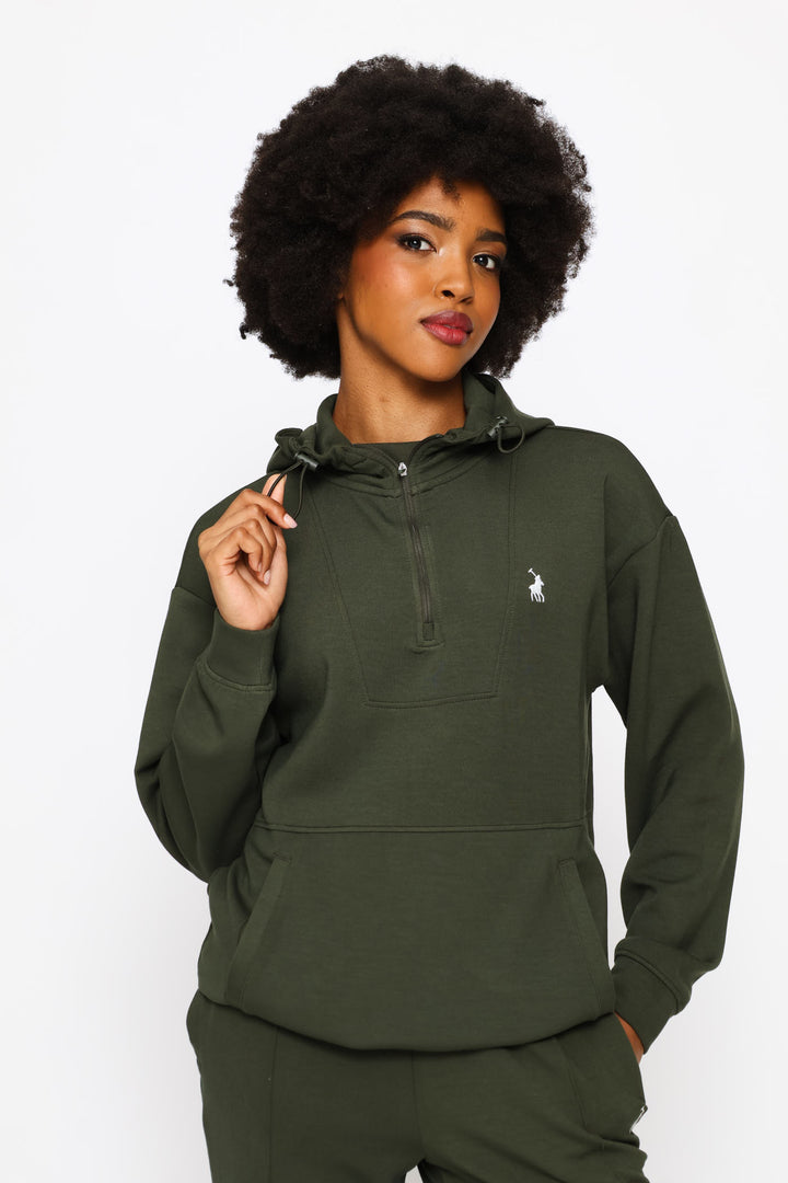 Robyn Long Sleeve Track Top - Olive