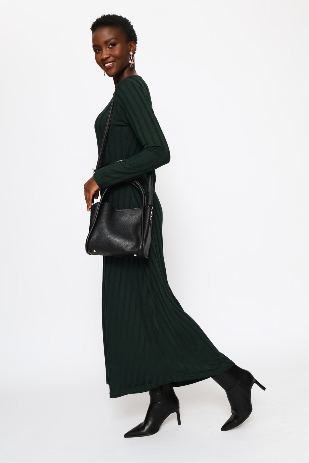 Top Handle Crossbody Bag - Black