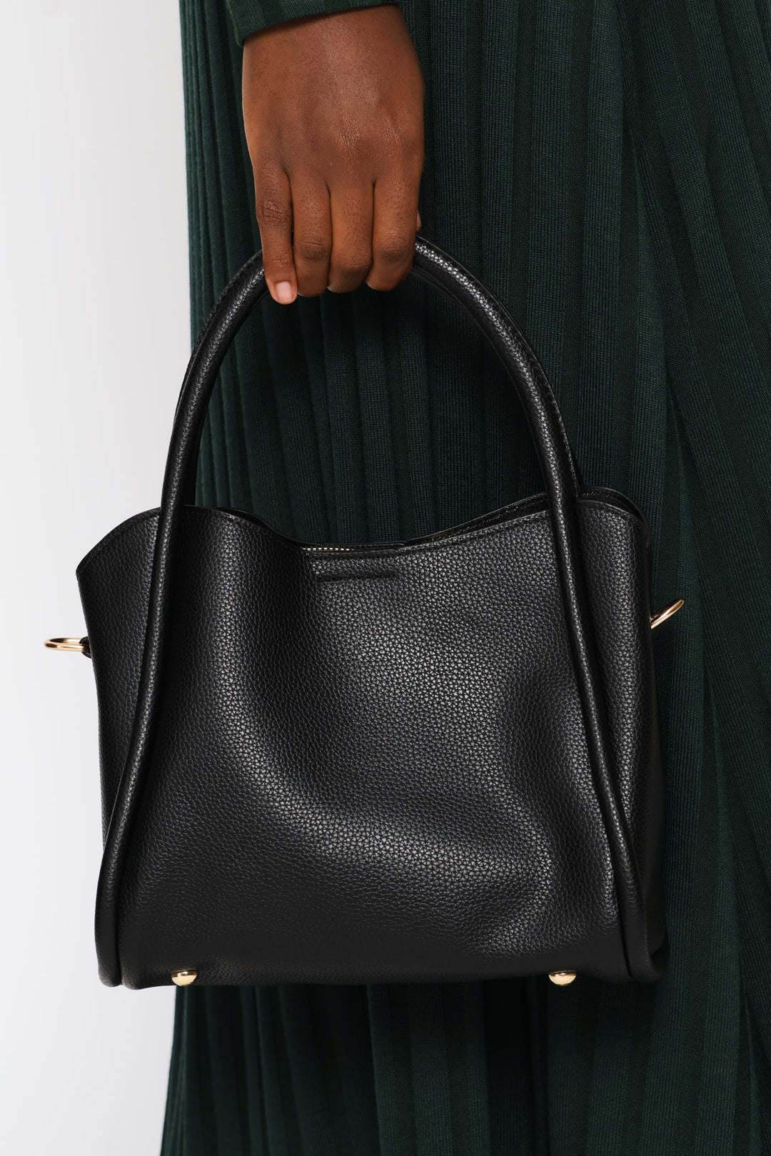 Top Handle Crossbody Bag - Black