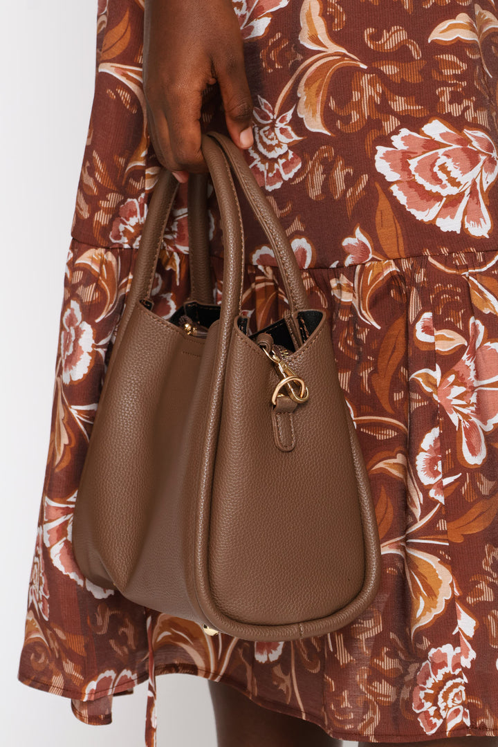 Top Handle Crossbody Bag - Mocha