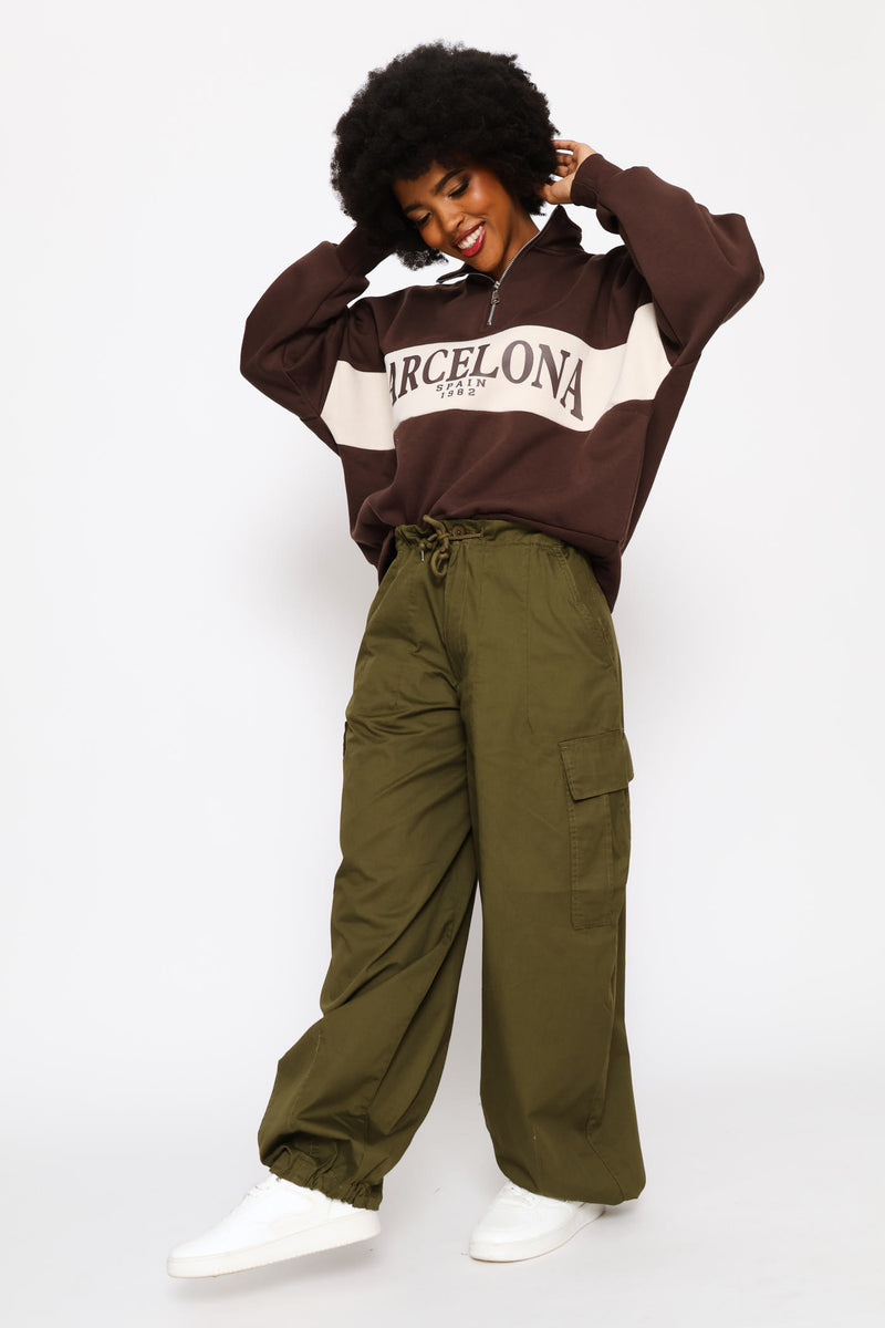 Baggy Cargo Parachute Pant - Fatigue