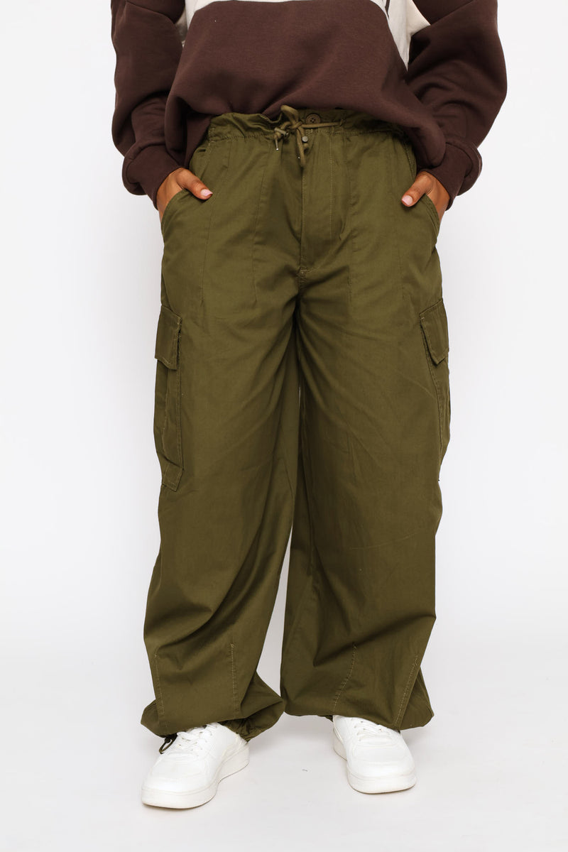 Baggy Cargo Parachute Pant - Fatigue