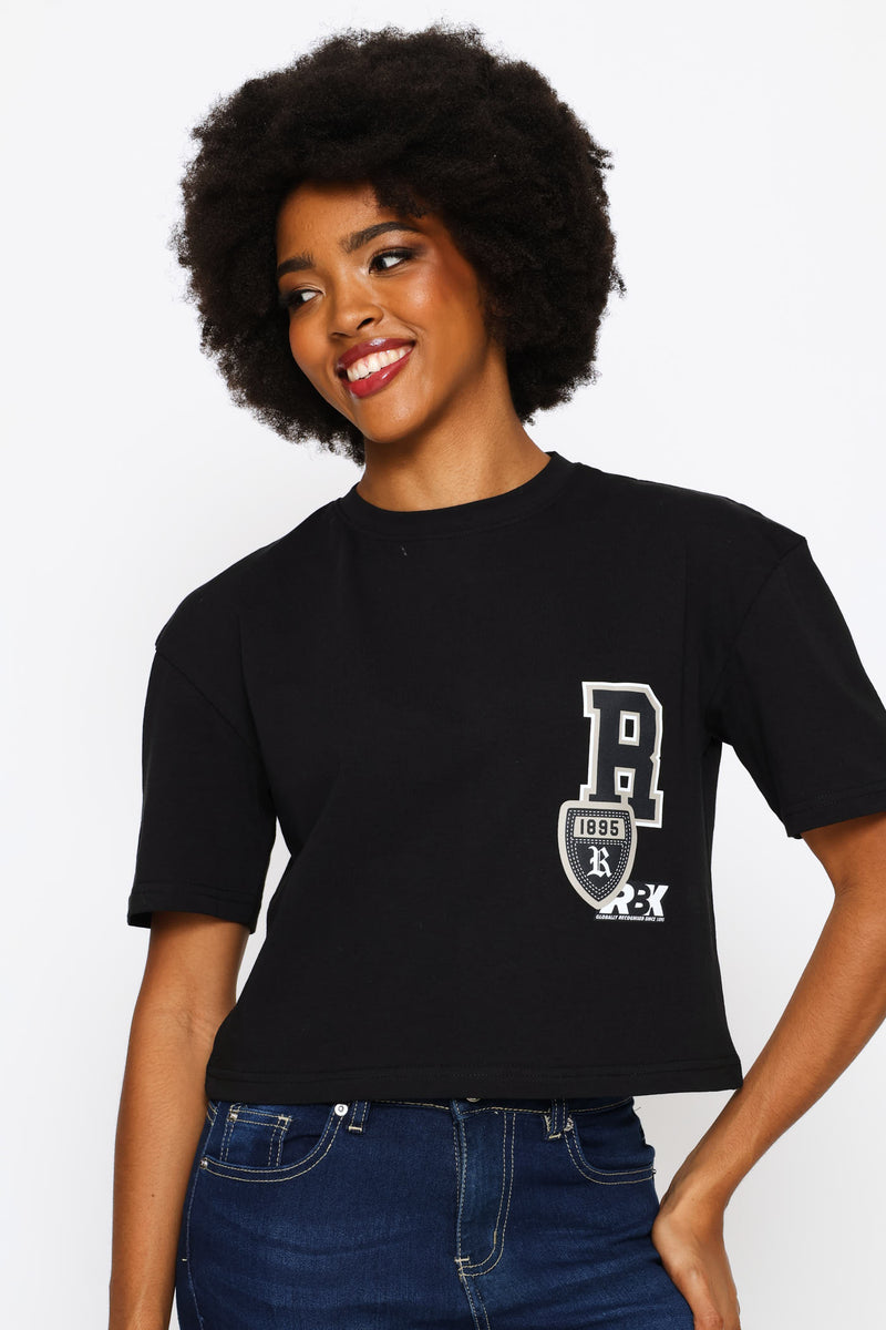 Blended Patches T-Shirt - Black