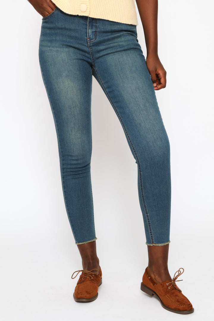 Supersoft Ankle Grazer Skinny Denim - Tea Stain