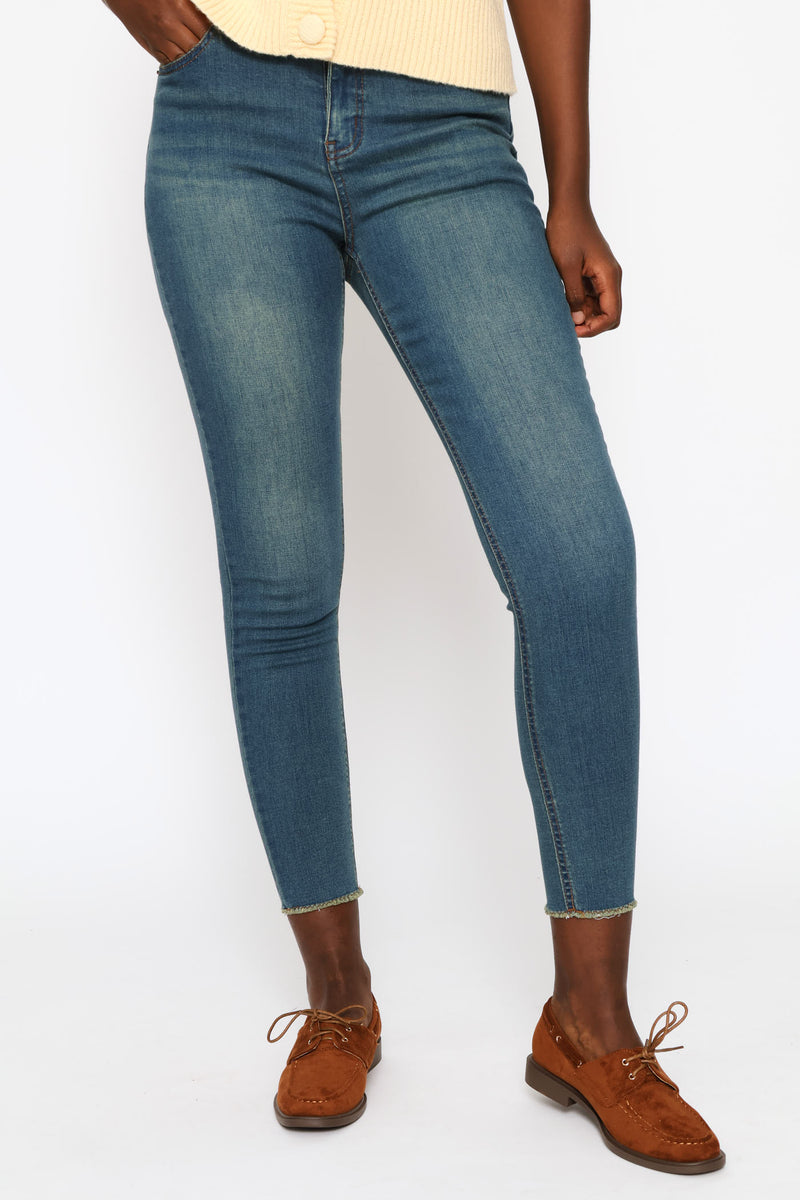 Supersoft Ankle Grazer Skinny Denim - Tea Stain