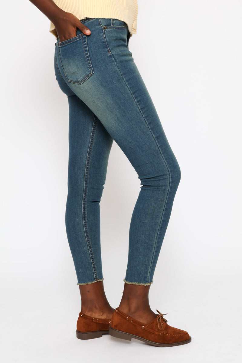 Supersoft Ankle Grazer Skinny Denim - Tea Stain