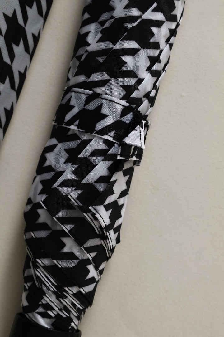 Mini 2 Fold Dart Print Umbrella - Black/White