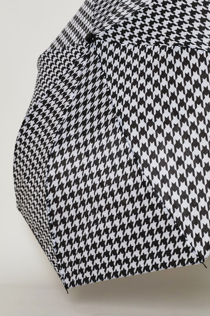 Mini 2 Fold Dart Print Umbrella - Black/White