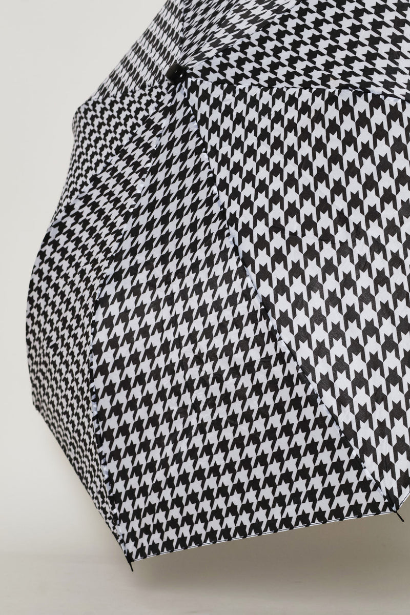Mini 2 Fold Dart Print Umbrella - Black/White