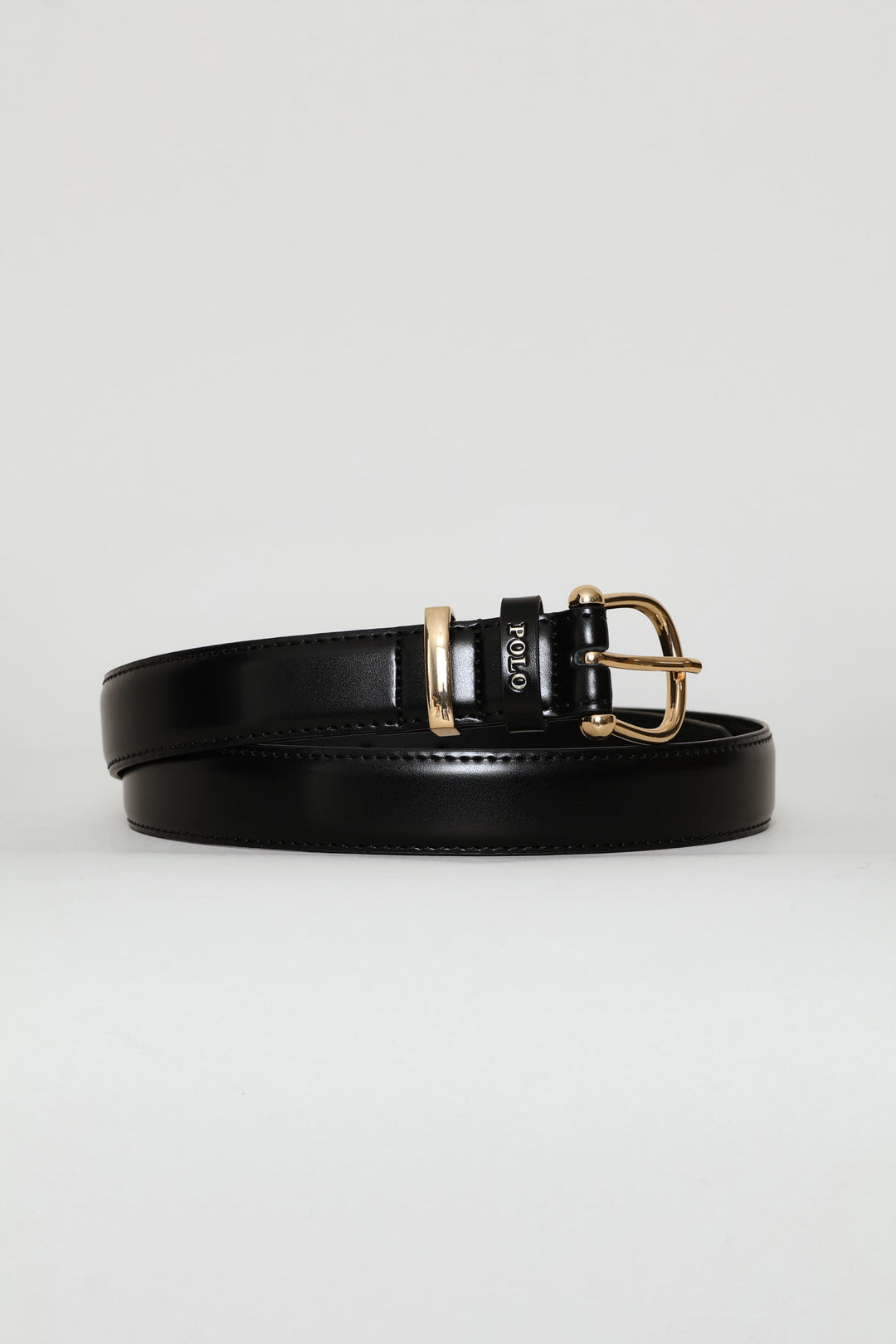 Rose 3cm Leather Belt - Black