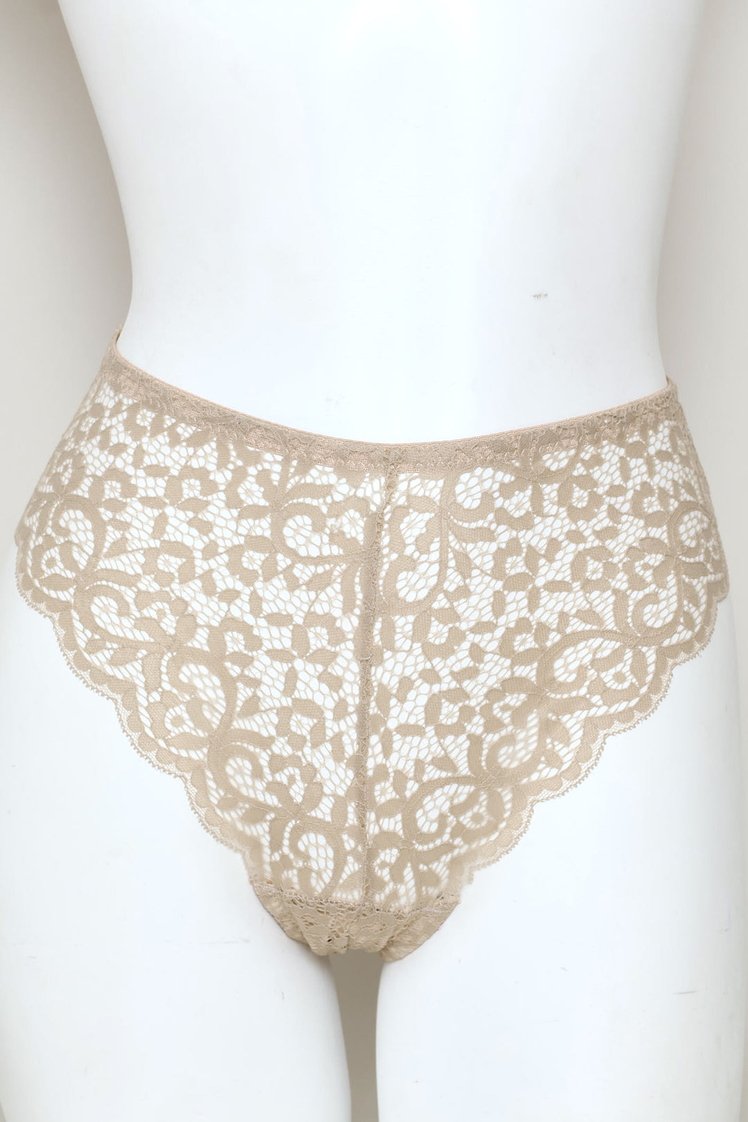 3 Pack Lace Brazilian Panties - Black/Port/Nude
