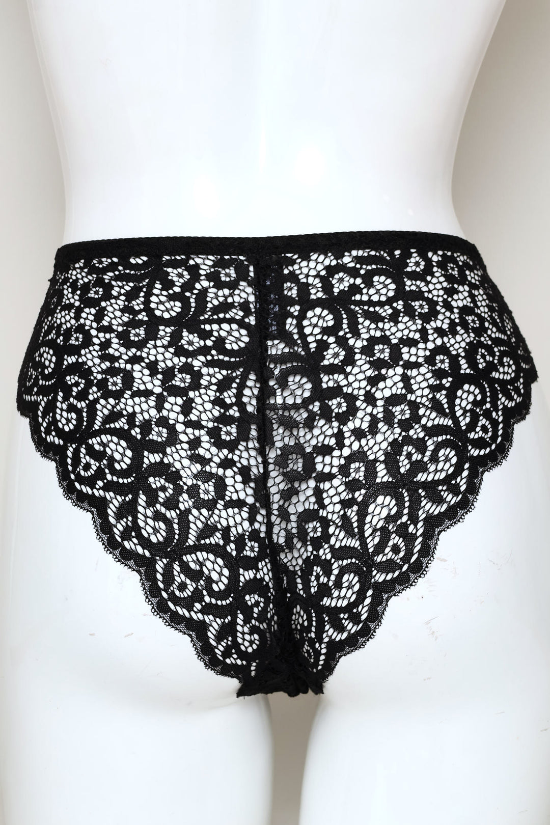 3 Pack Lace Brazilian Panties - Black/Port/Nude