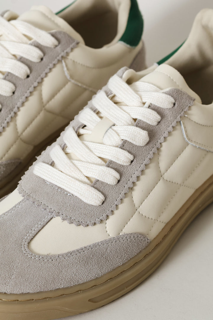Leather Court Sneaker - Off White