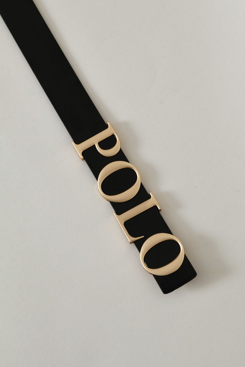 Alex Logo 3.5Cm Leather Belt - Black