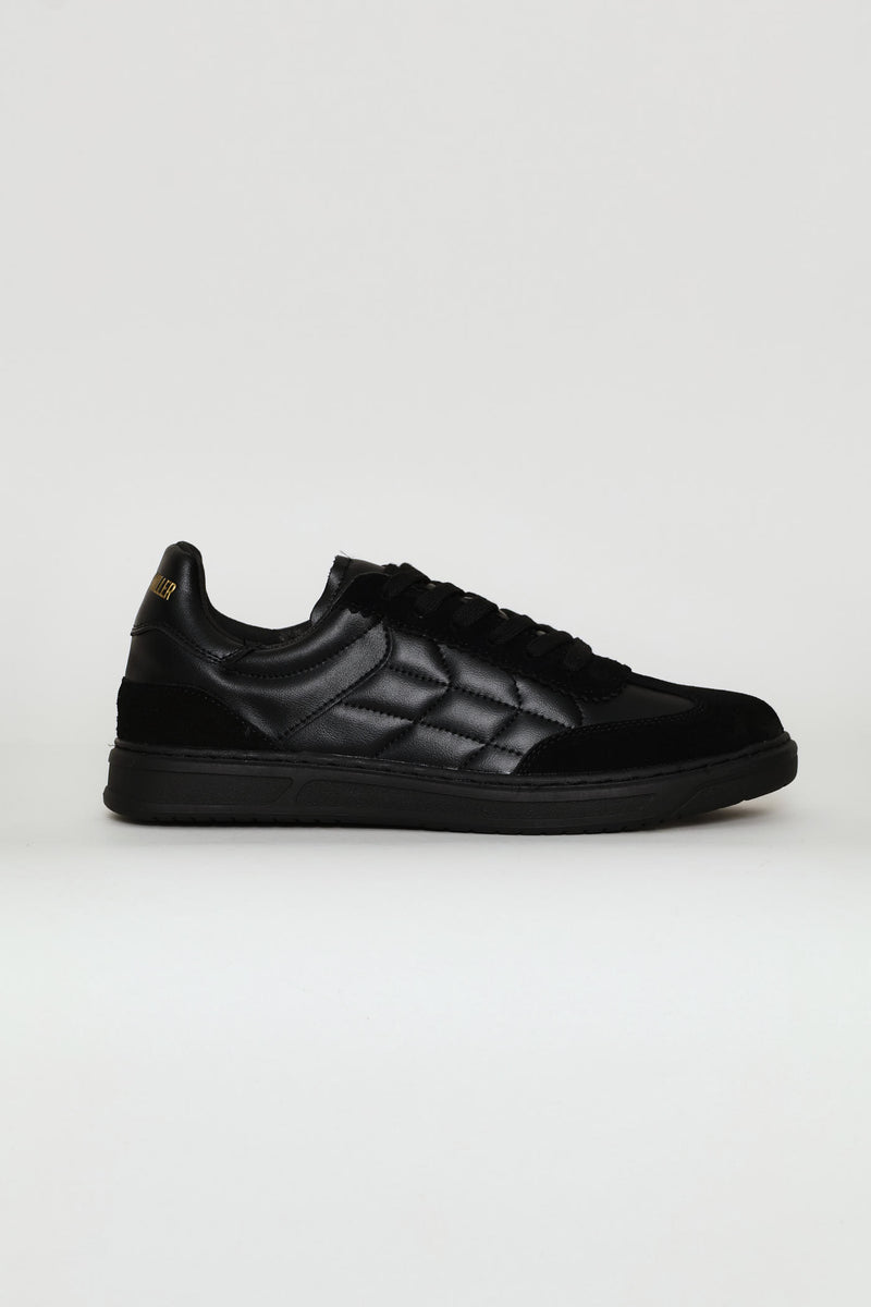 Leather Court Sneaker - Black