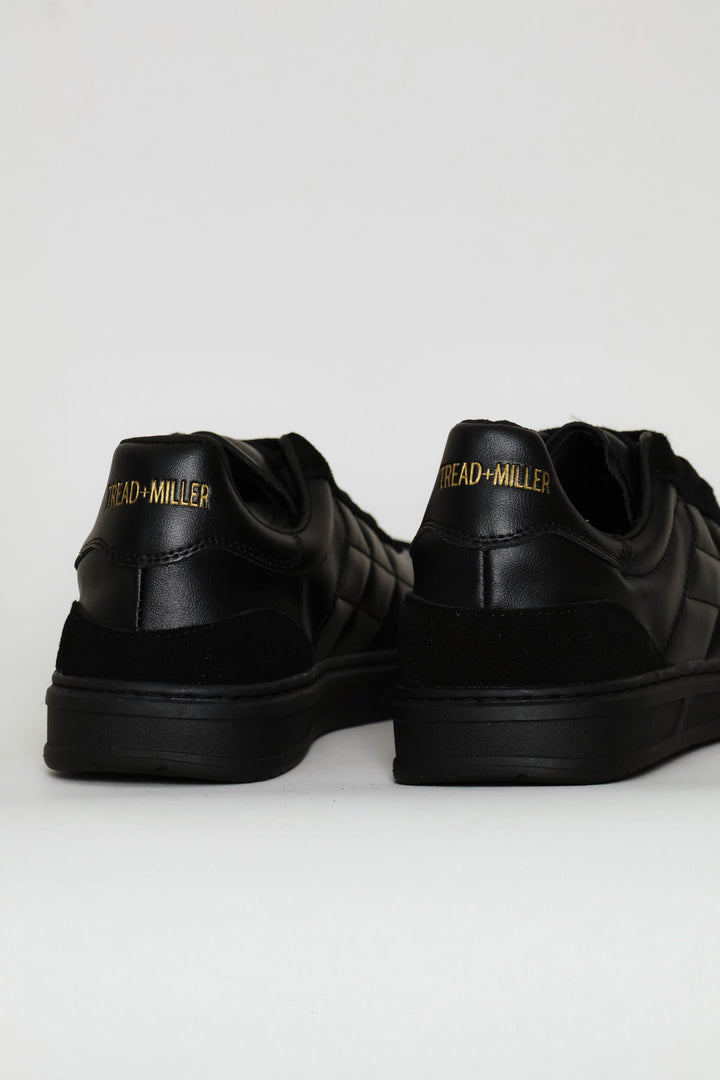 Leather Court Sneaker - Black