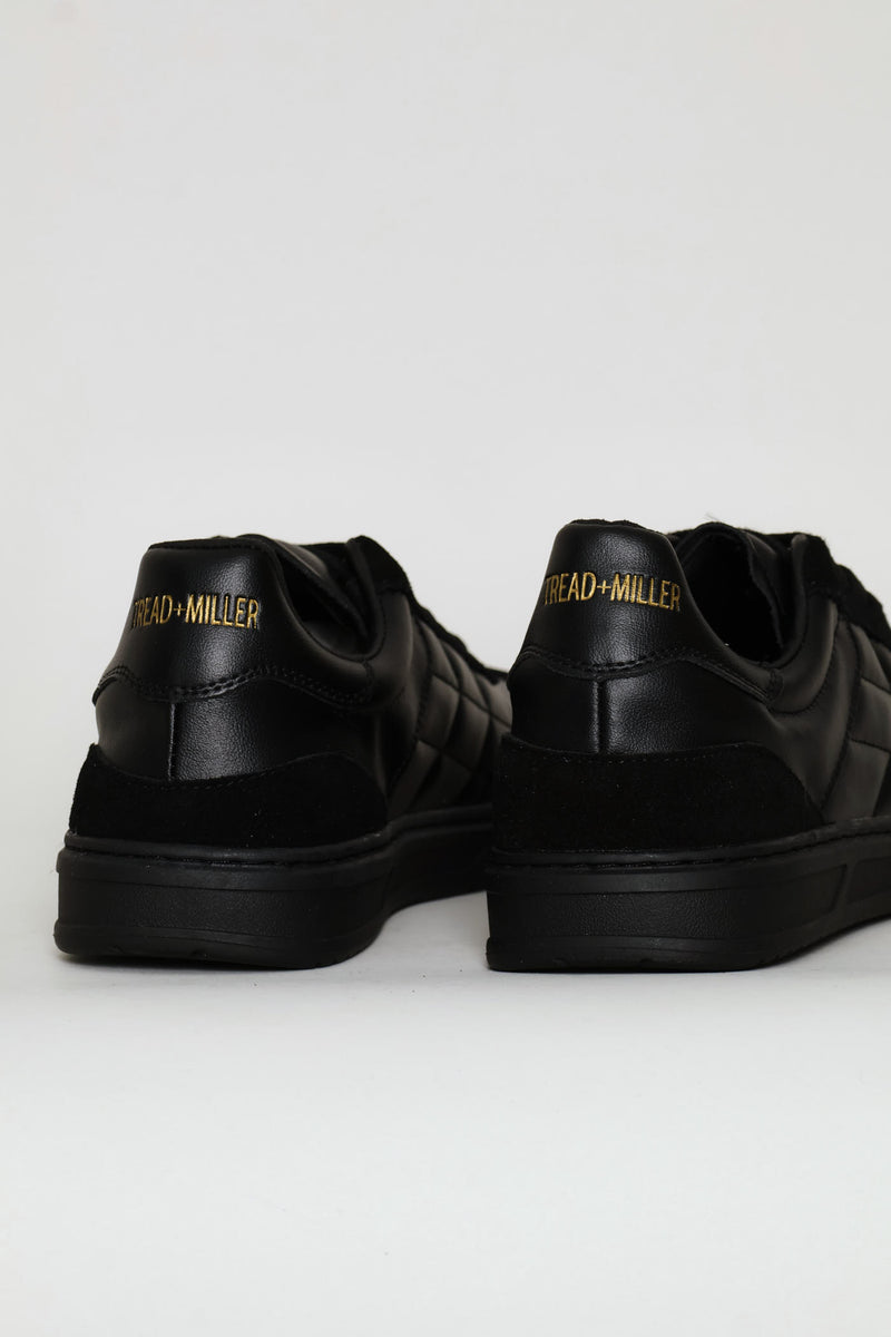 Leather Court Sneaker - Black