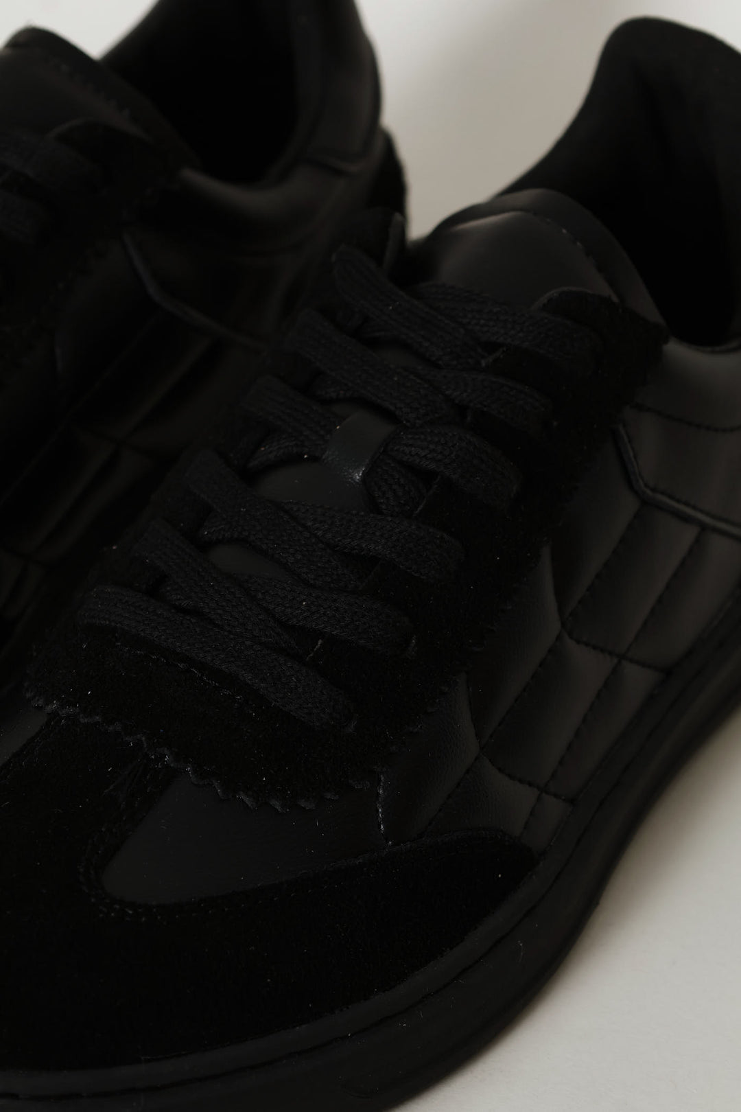 Leather Court Sneaker - Black