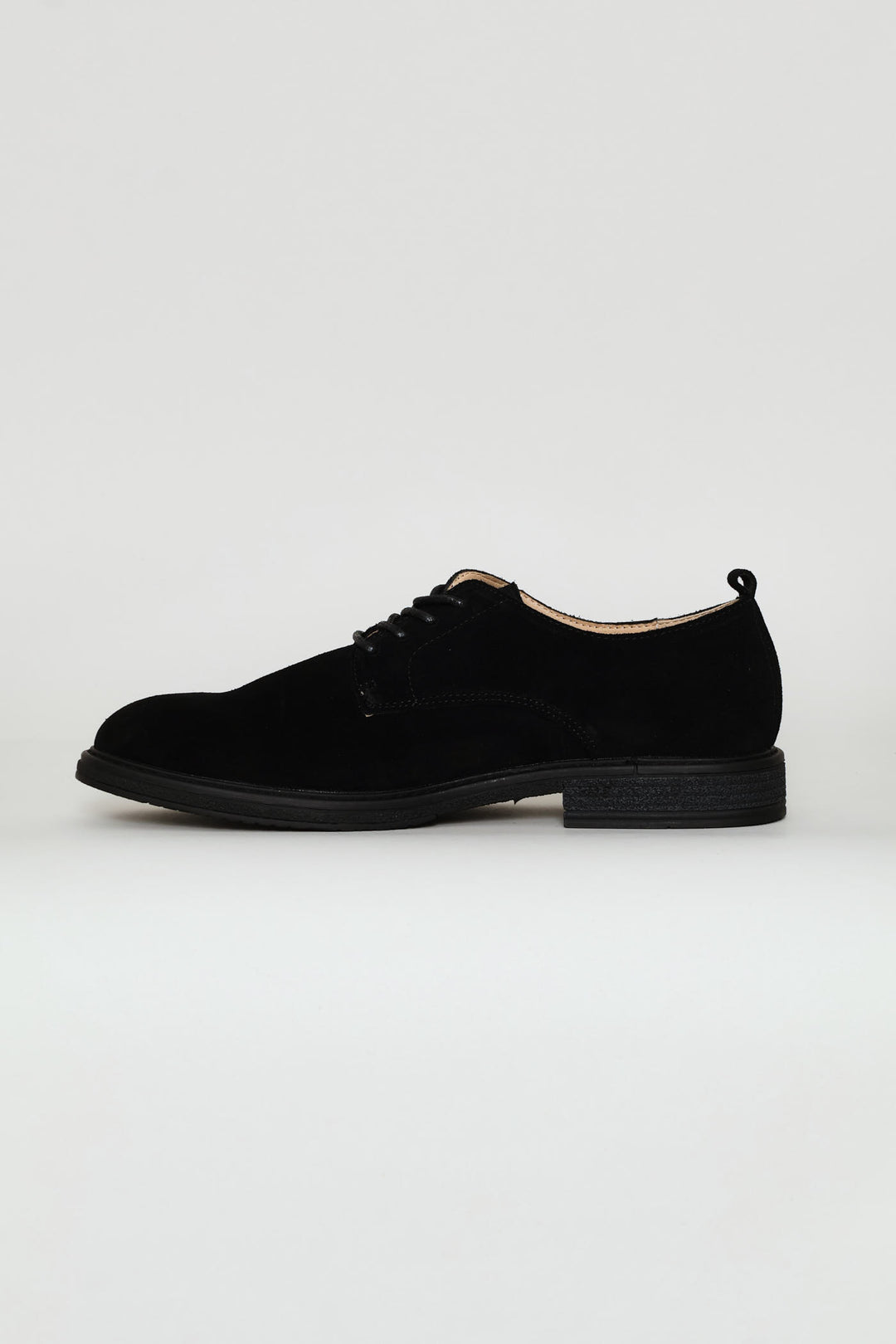 Suede Smart Casual Derby Shoe - Black