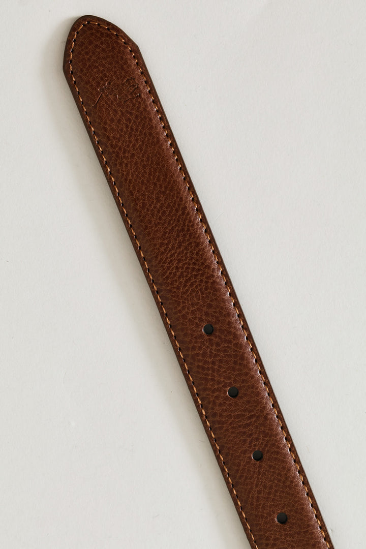 Rose 3cm Leather Belt - Tan