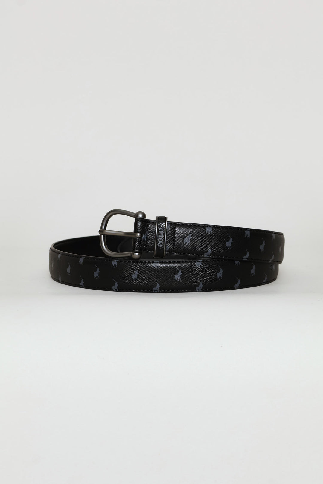 Ava Pony 3cm Leather Belt - Black