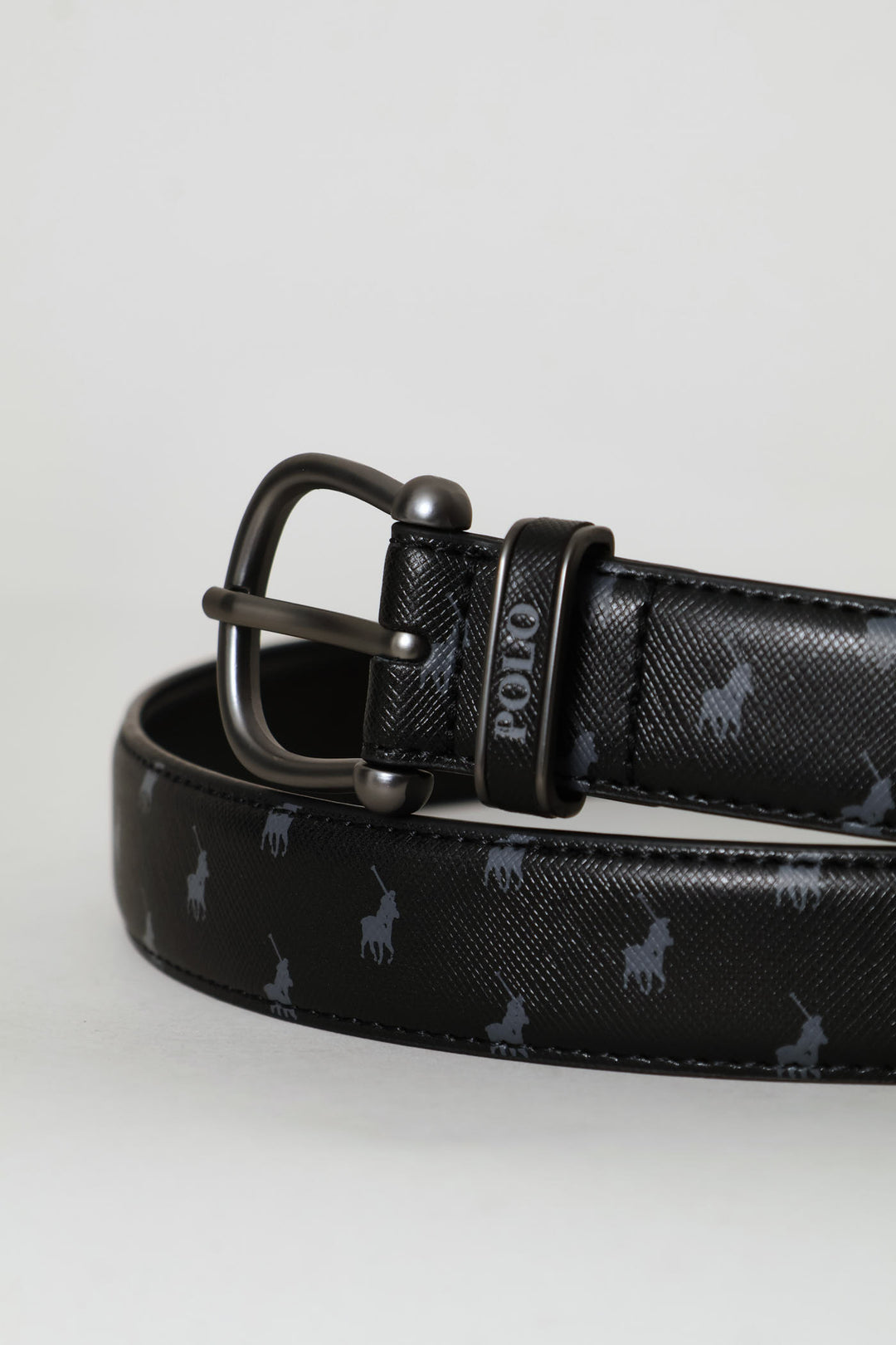 Ava Pony 3cm Leather Belt - Black