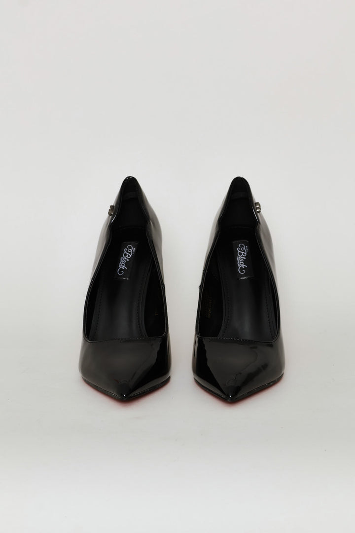 Lola 1 Scalloped Patent Stiletto - Black