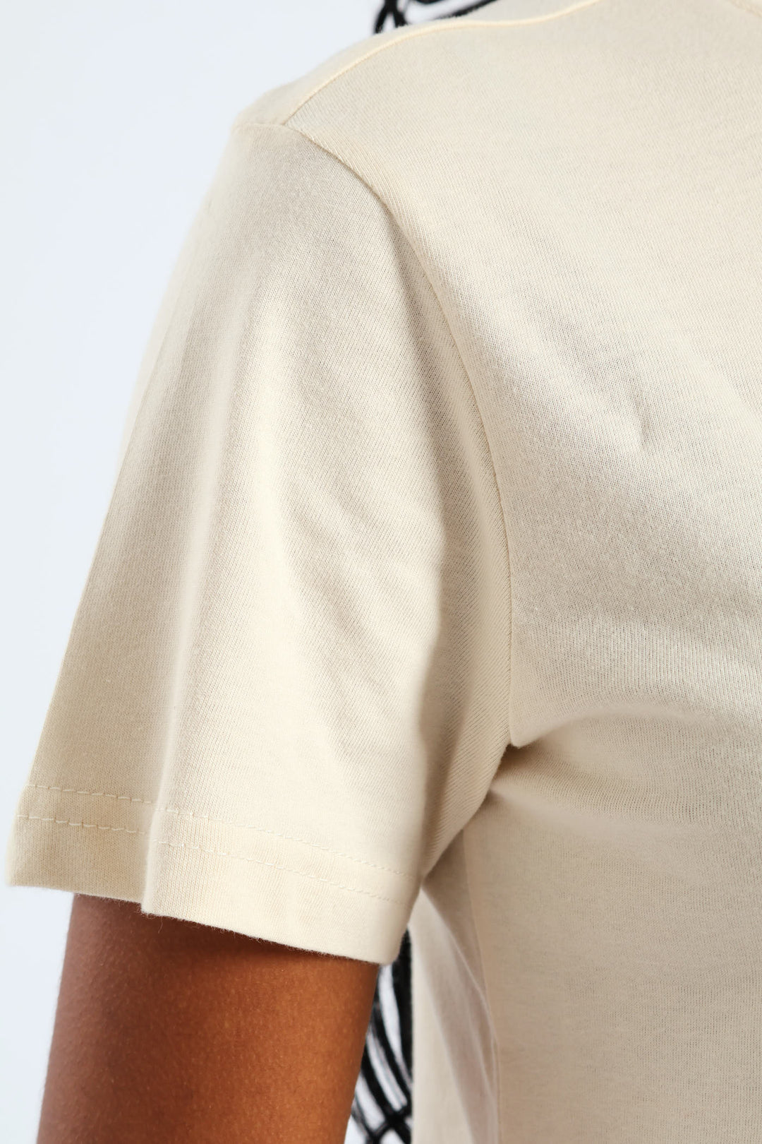 True Elegance Abstract Frame Foil Tee - Light Stone