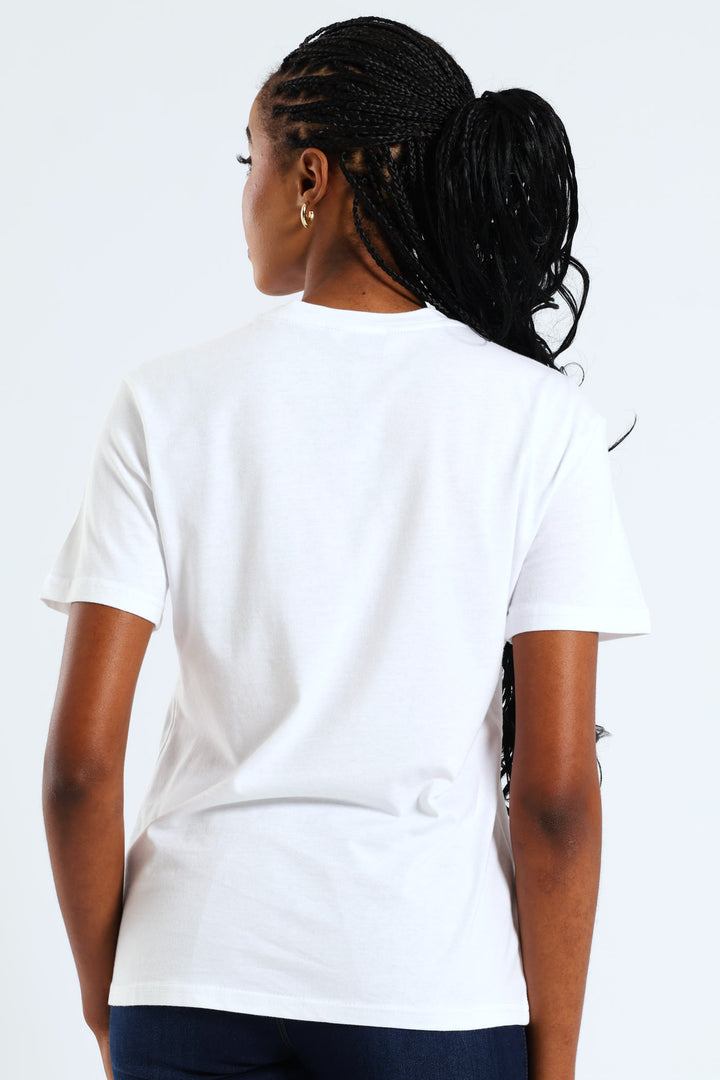 Venice Italy Boat Foil Tee - White