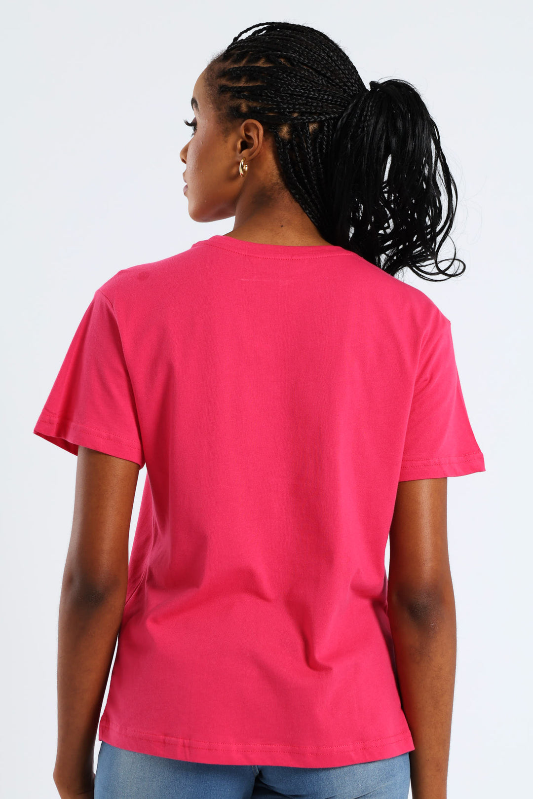 Amour Slogan Foil Tee - Magenta
