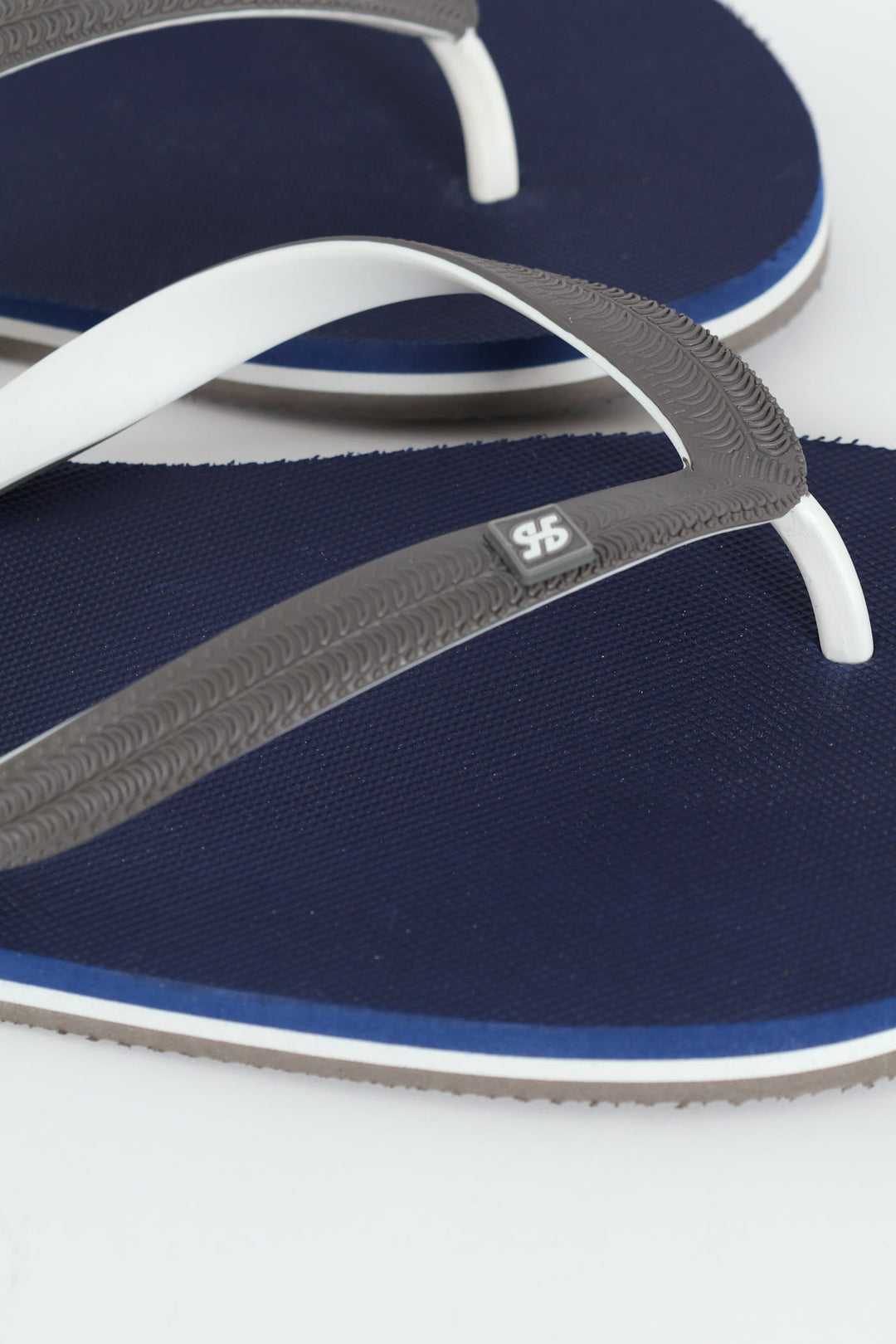 Basic Rubber Flip Flop - Navy/Grey