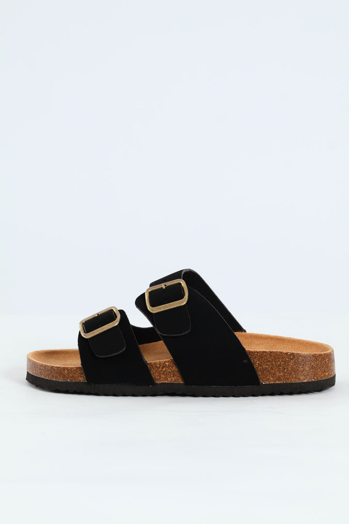 Boys Double Buckle Health Sandal - Black